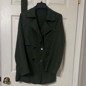 SHEIN Dark Green Trench Coat